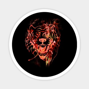 Red Flame Tiger Magnet